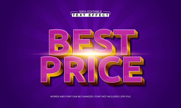 mejor precio efecto de texto editable con un estilo de texto promocional y de venta