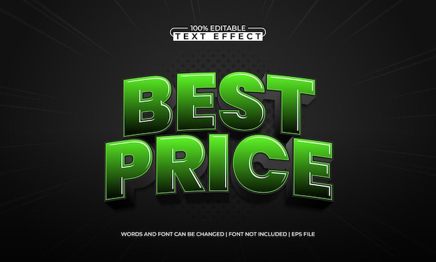 mejor precio efecto de texto editable con un estilo de texto de venta y descuento