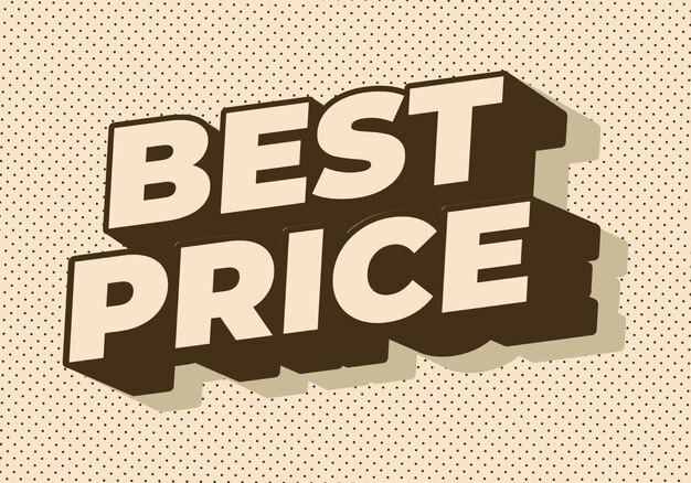 Mejor precio Efecto de texto en estilo 3D con buenos colores