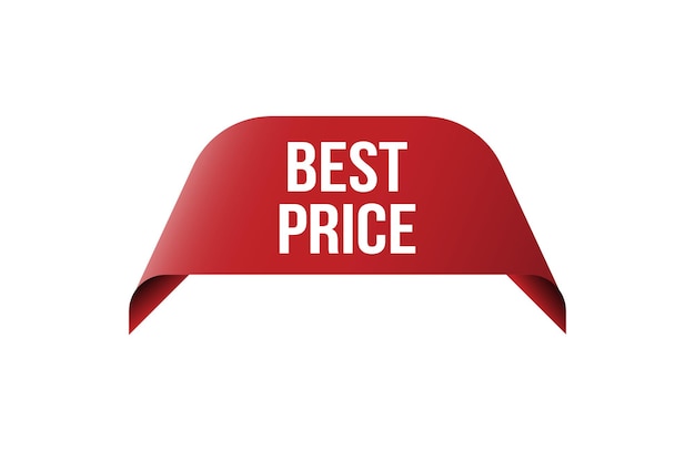 El mejor precio etiqueta de cinta roja pancarta Abre disponible ahora signo o etiqueta de mejor precio