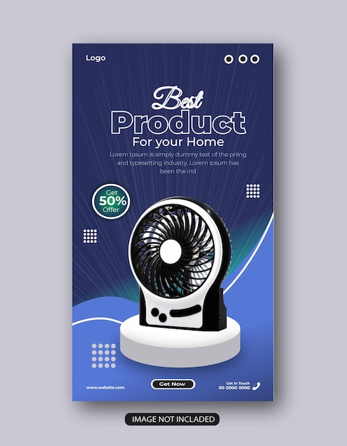 Mejor producto para su hogar plantilla de diseño de publicaciones en redes sociales e Instagram