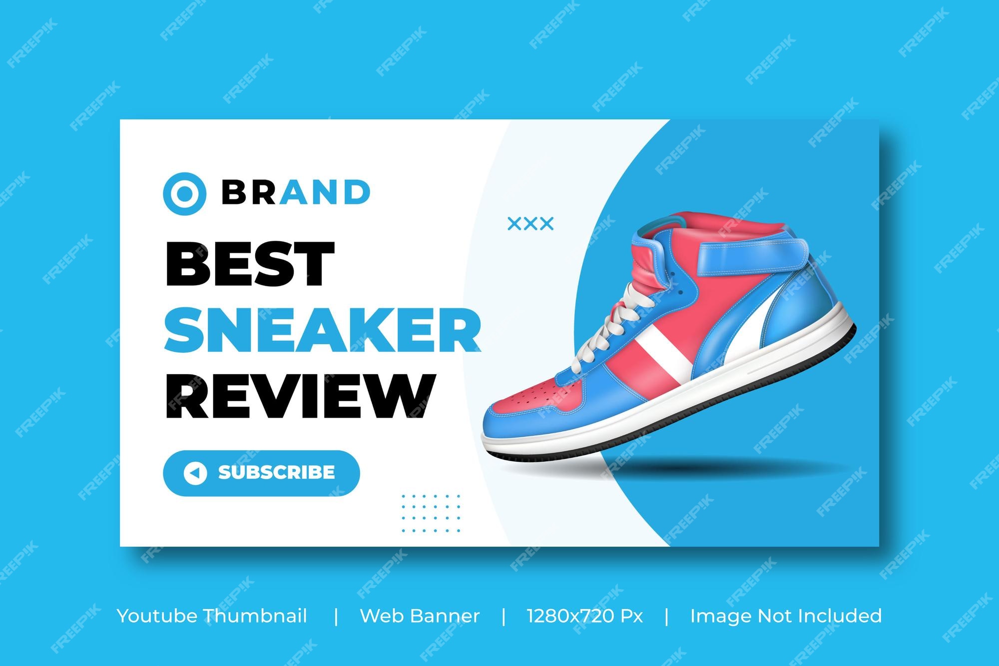 La mejor publicación plantilla de revisión de zapatillas para anuncios de banner web de anuncios de sociales para diseño de promoción | Vector Premium