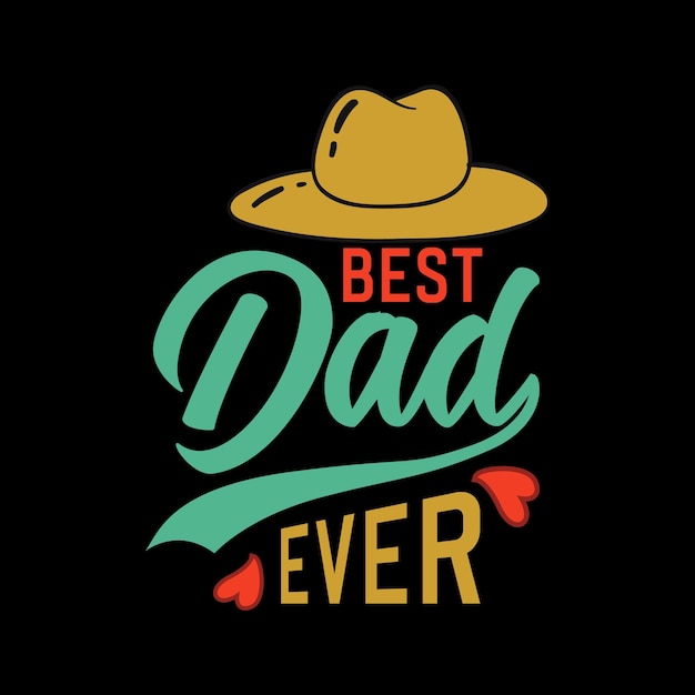 Mejor regalo para el día del padre de todos los tiempos Cita tipografía Camiseta Diseño Ilustración vectorial