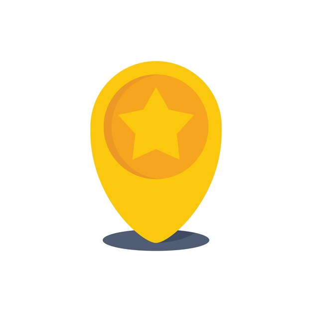 Mejor ubicación icono vector plano Mapa actual Posición premium aislada
