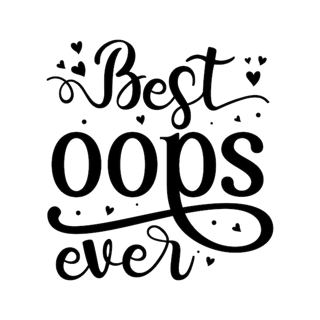 El mejor ¡Ups! Elemento de tipografía único Diseño vectorial premium