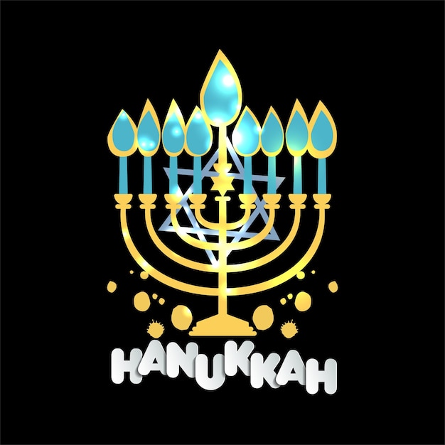 mejor vector de diseño de camiseta feliz hanukkah