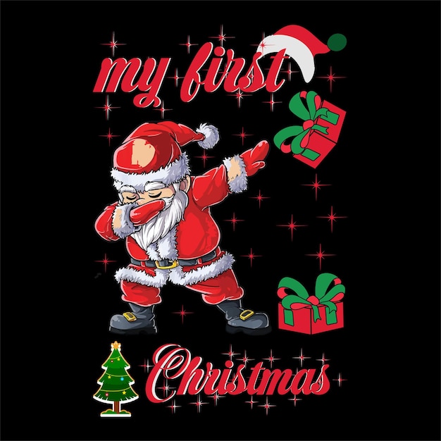 mejor vector de diseño de camiseta de feliz navidad