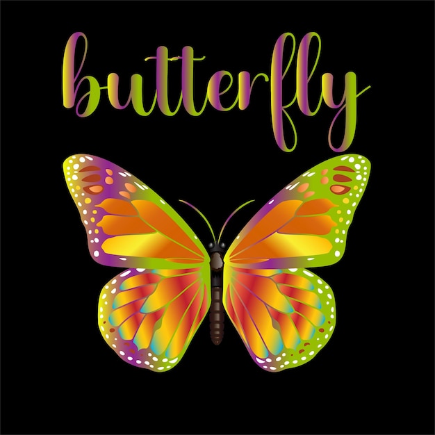 mejor vector de diseño de camiseta de mariposa feliz