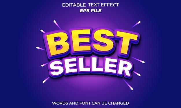 mejor vendedor efecto de texto editable estilo de fuente 3D uso para el logotipo y la plantilla vectorial de marca comercial