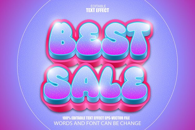 Mejor venta Efecto de texto editable Estilo moderno