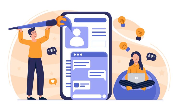 Vector mejora de la interfaz de la aplicación