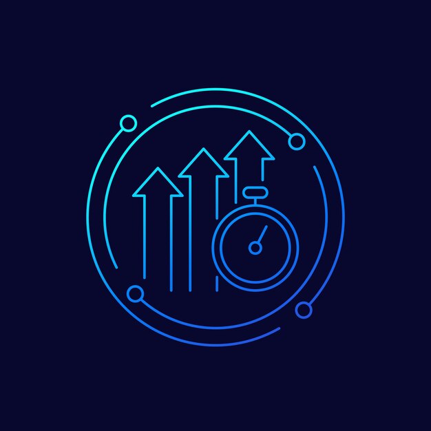 mejorar el diseño lineal del icono de tiempo