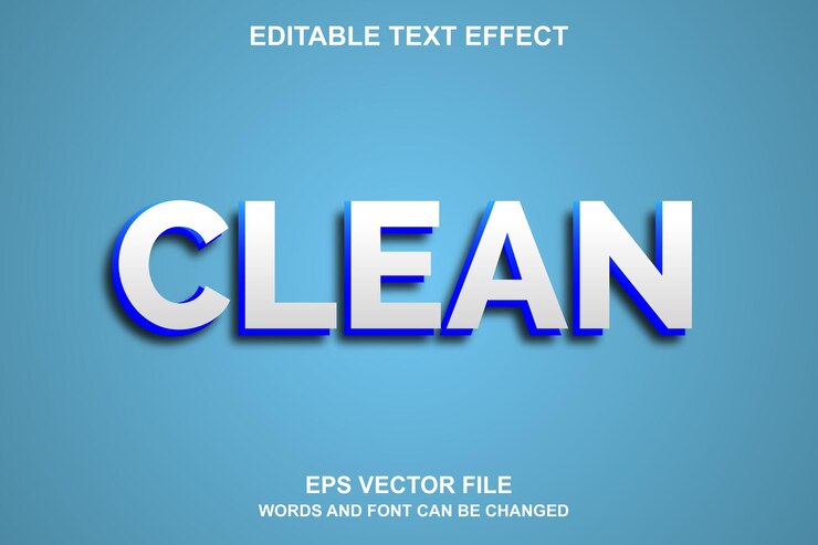 Vector mejore sus diseños con un estilo limpio de efectos de texto 3d