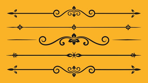 Mejore sus diseños con una impresionante colección completa de arte vectorial de divisores ornamentales
