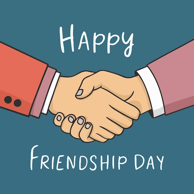 mejores amigos celebrando el día de la amistad ilustración vectorial