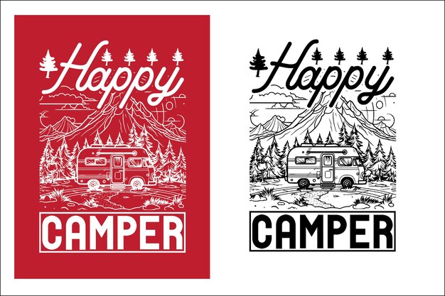 Los mejores diseños creativos de camisetas de camping, ideas divertidas para camisetas.