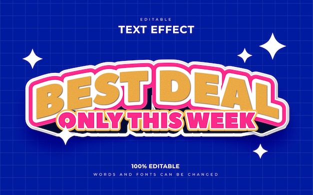 Mejores efectos de texto editables de estilo retro de moda