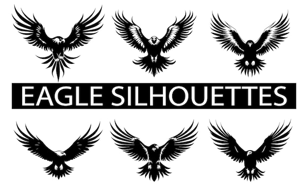 Mejores imágenes de siluetas de águila negras y audaces
