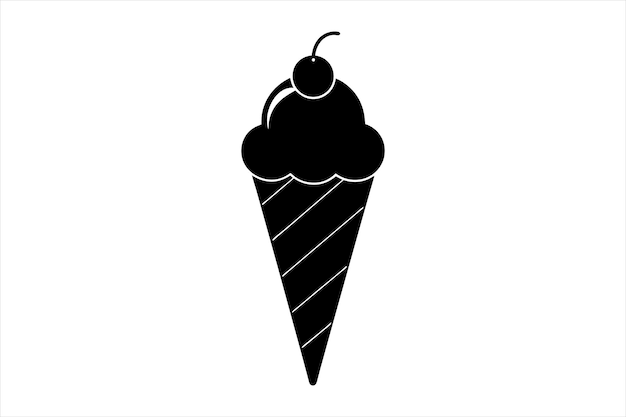 Las mejores imágenes vectoriales de silueta de helado para diseñadores