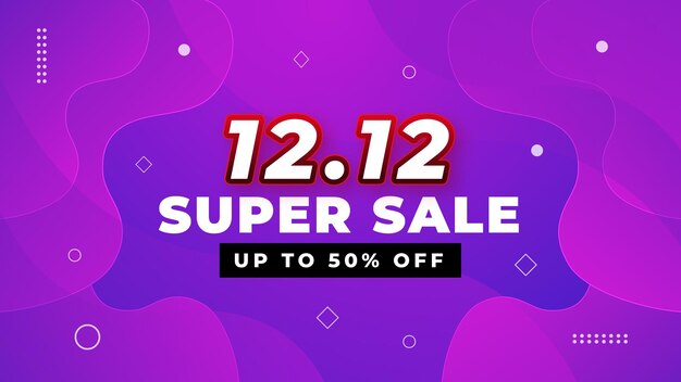 Las mejores ofertas del año festival de compras más grande gran venta 1212 diseño de banner moderno abstracto