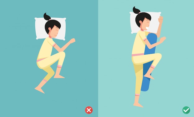 Mejores y peores posiciones para dormir, ilustración.
