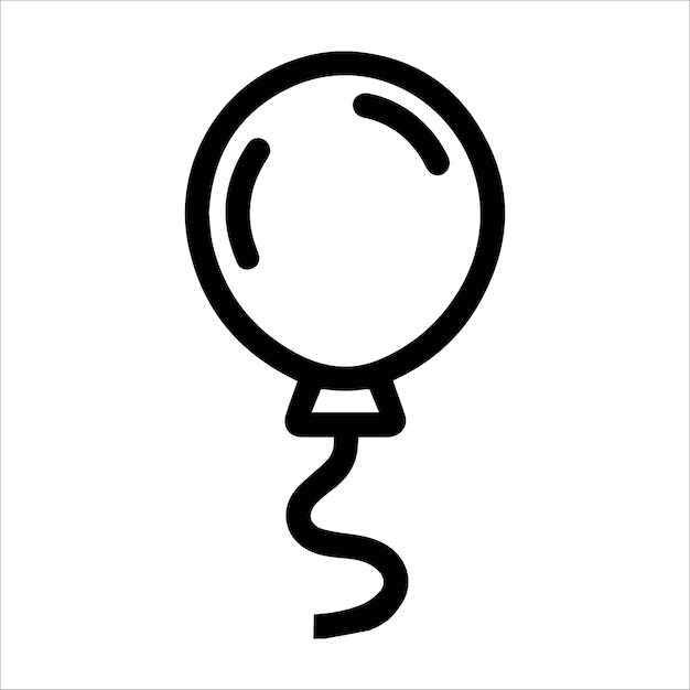 Mejores siluetas vectoriales de íconos de globo en blanco para Web e Impresión