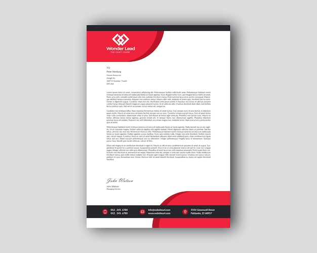 Membrete profesional corporativo moderno empresarial minimalista