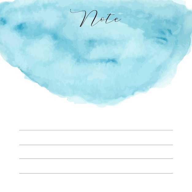 memo note journaling minimalis con acuarela abstracta