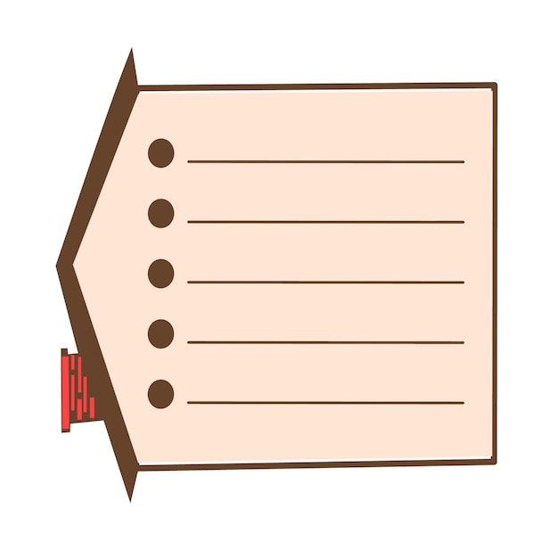 Memopad con ilustración de marco de chocolate