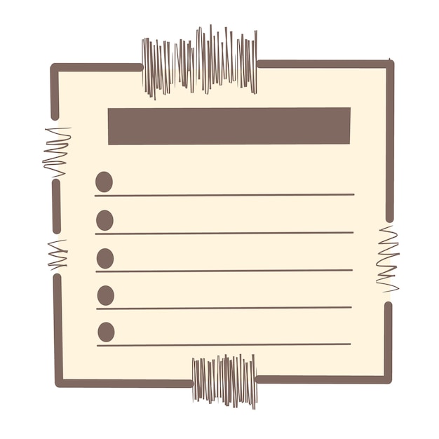 Memopad con la ilustración del marco del hermano