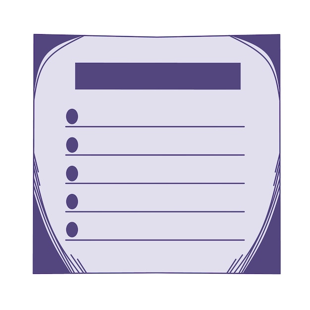 Memopad con una simple ilustración de marco púrpura