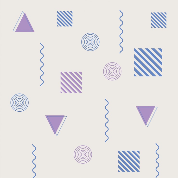 Vector memphis geométrico mnimal 80s 90s estilo moda resumen
