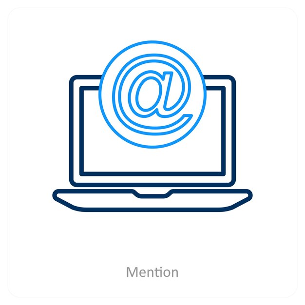Mencionar y enviar el concepto de icono