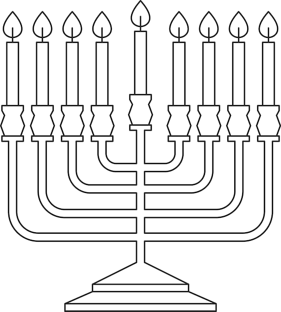 Menorá judía de Hanukkah