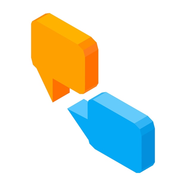 Mensaje 3d iconos de negocios vectorial ilustración colorida aislada en blanco