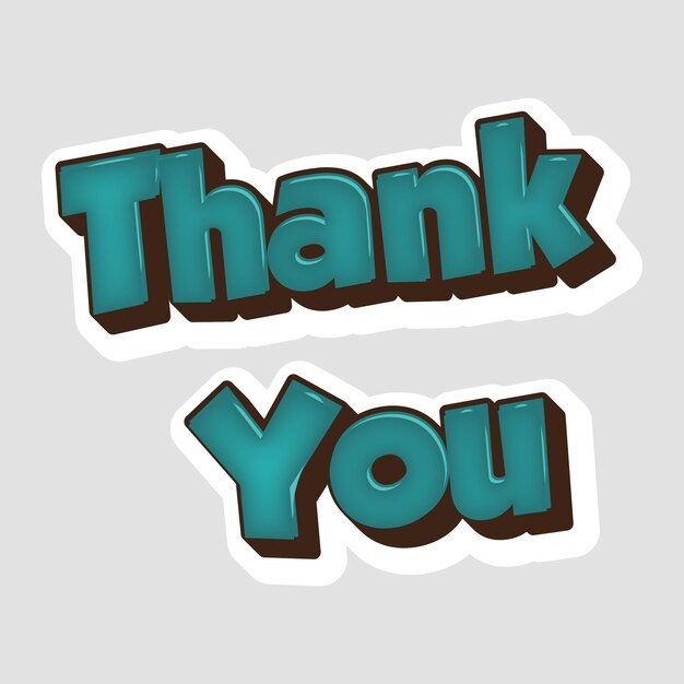 Mensaje de agradecimiento Sticker Diseño pegatina de letras mensaje tipográfico insignia de chat