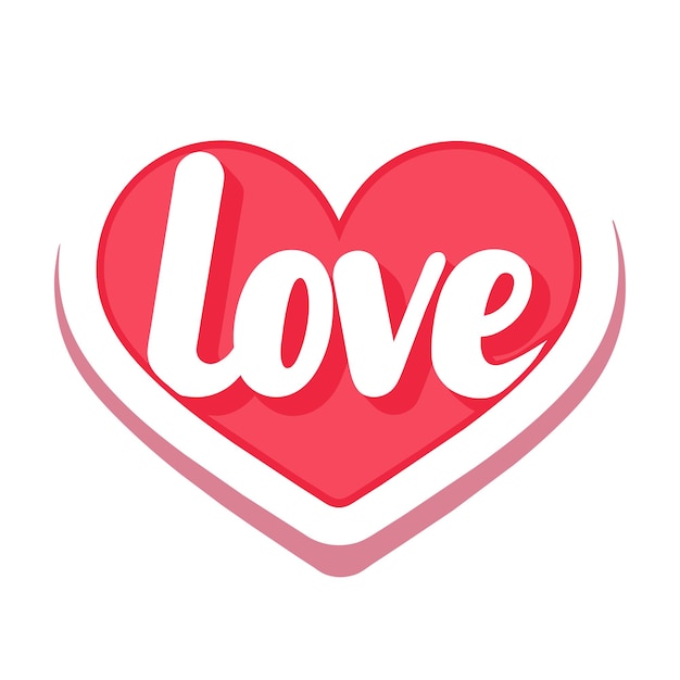 Mensaje de amor romántico Corazones icono aislado