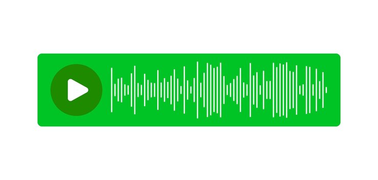 Vector mensaje de audio en pausa y reproduciendo
