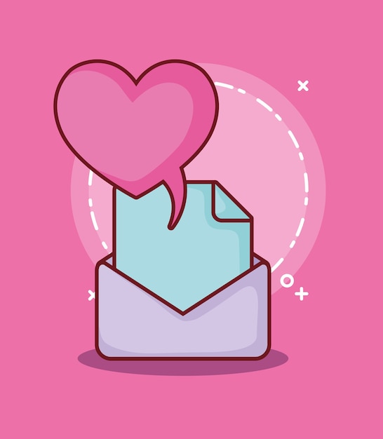 mensaje carta amor corazón burbuja citas en línea