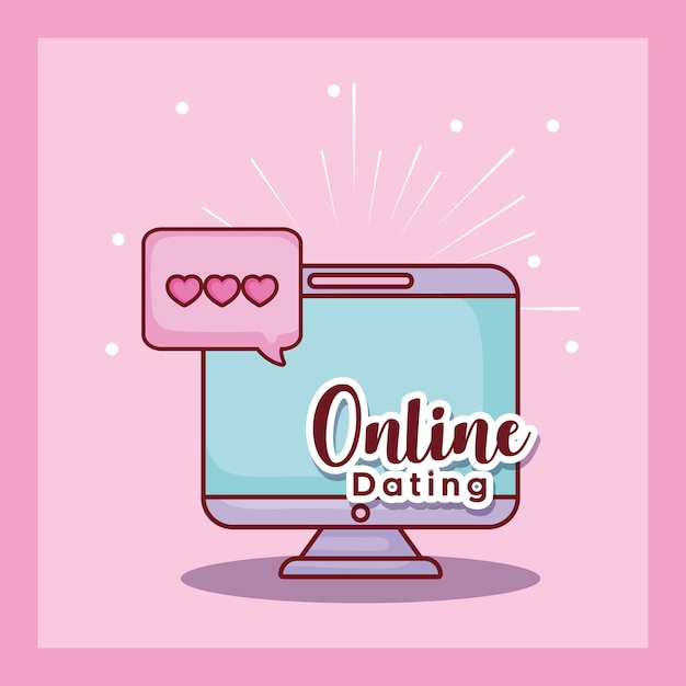mensaje de computadora chat amor citas en línea
