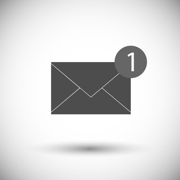 Mensaje de correo electrónico aislado sobre fondo blanco. ilustración vectorial Ep 10.