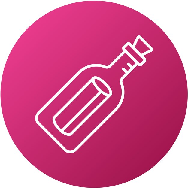 Mensaje de diseño vectorial en estilo de icono de botella