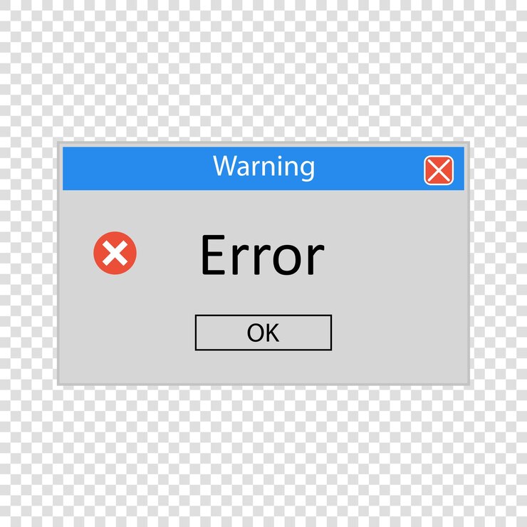 Vector mensaje de error ilustración del vector de errores del sistema advertencia de error del sistema operativo de ventana