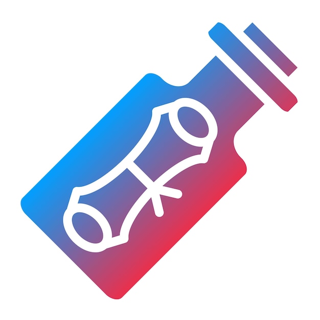 Mensaje en un estilo de icono de botella