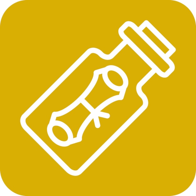 Mensaje en un estilo de icono de botella