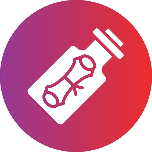 Mensaje en un estilo de icono de botella