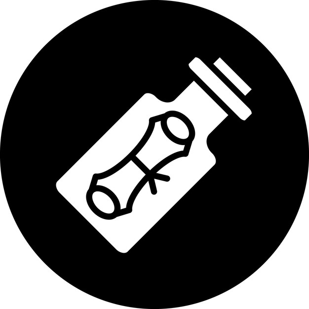 Mensaje en un estilo de icono de botella