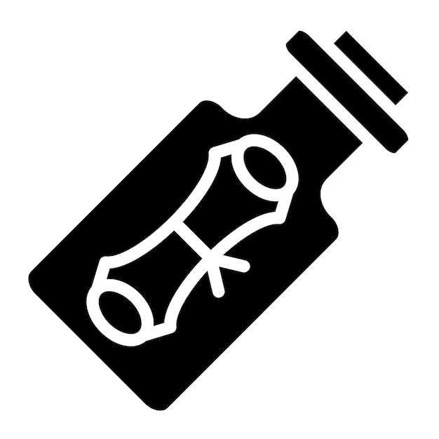 Mensaje en un estilo de icono de botella