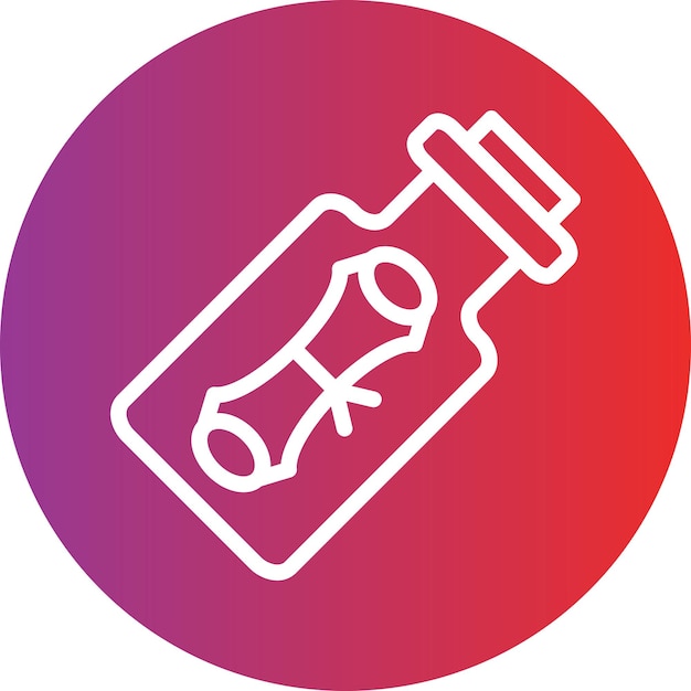 Mensaje en un estilo de icono de botella