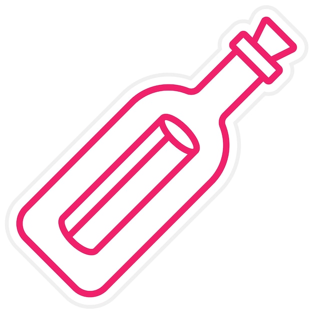 Mensaje en un estilo de icono de botella